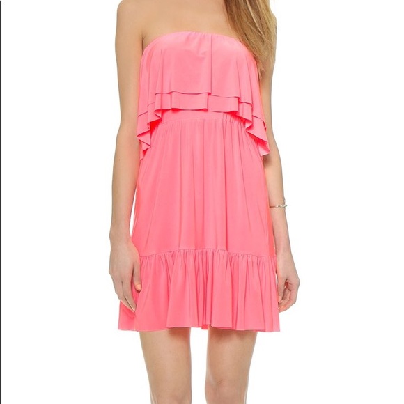 T-Bags Los Angeles Layered Ruffle High-Lo Dress - Picture 2 of 8